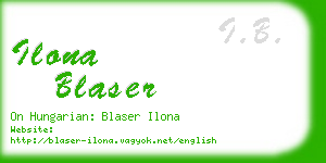 ilona blaser business card